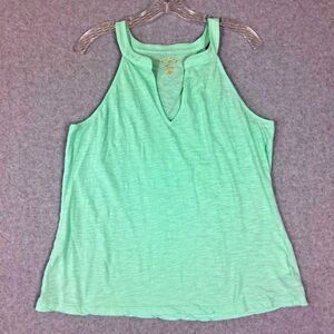 Lilly Pulitzer Arya Tank XL Racer Back Halter Cotton Poolside Blue Beach Coastal